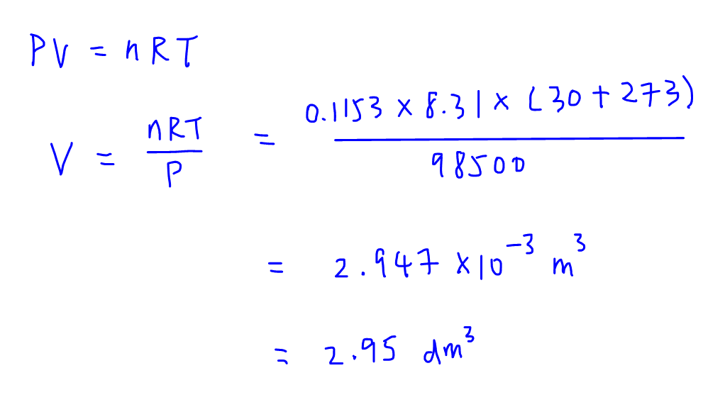 determine-volume-via-ideal-gas-equation