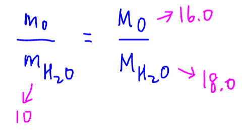 230213 find mass of O in 10g water