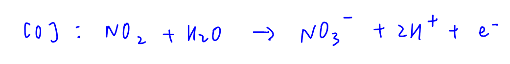 240110 oxidation half equation of NO2