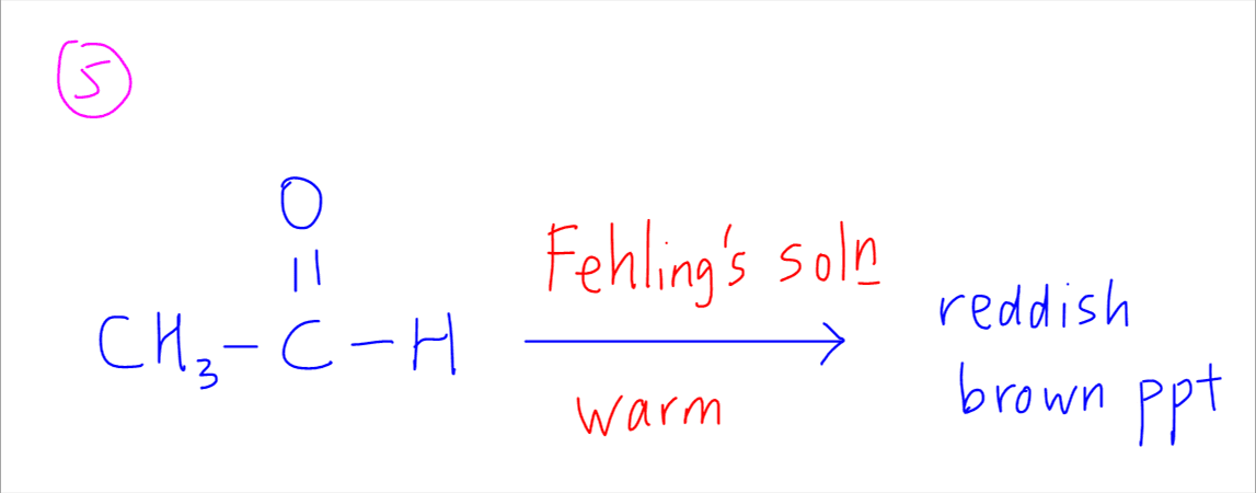 oxidation of aldehyde with fehlings solution