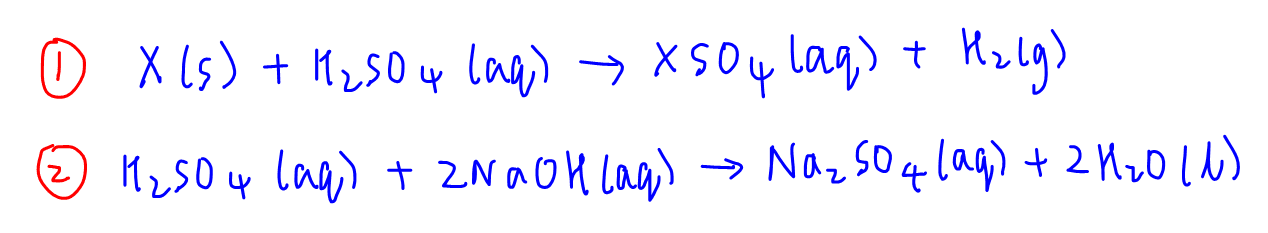 back titration balanced equations