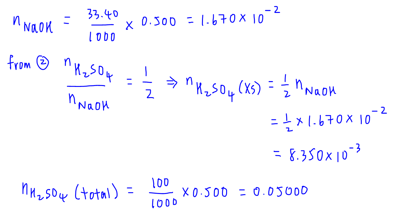 back titration calculation 1