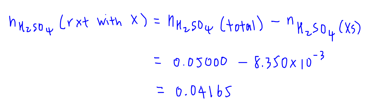 back titration calculation 2