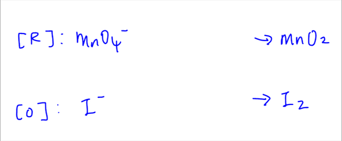 balance redox reaction half equations