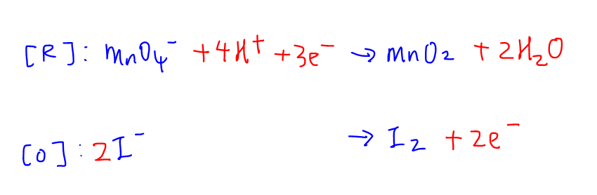 balance redox reaction half equation balanced in acidic medium