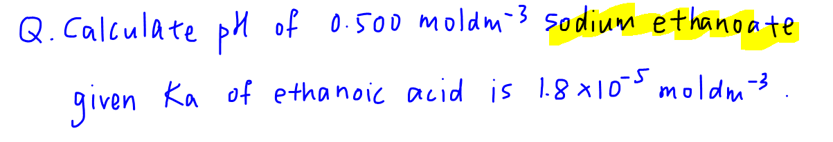 calculate ph of salt solution