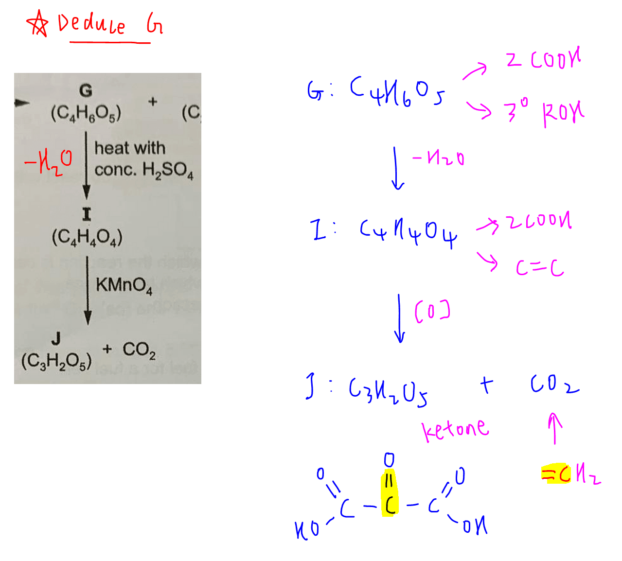 structural elucidation 1 deduce J