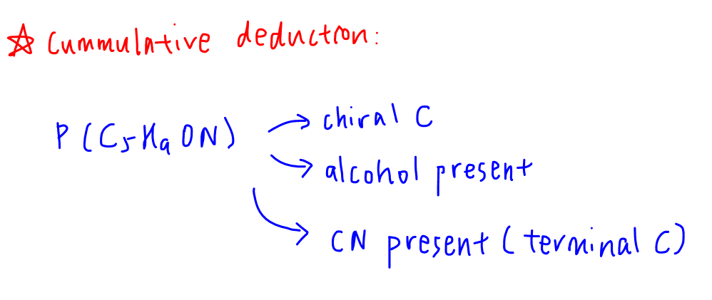 structural elucidation 2 cummulative deduction 1