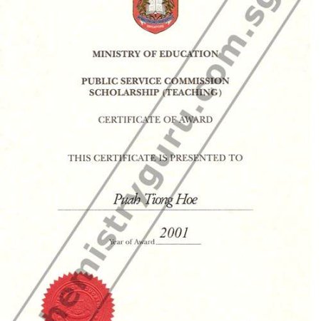 PSC Teaching Scholarship Certificate