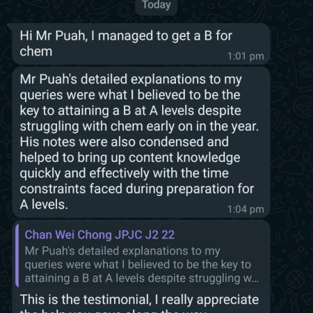 Chan Wei Chong, JPJC, 2021/22