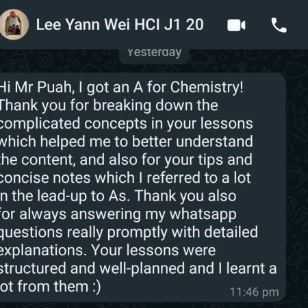 Lee Yann Wei, HCI, 2020/21